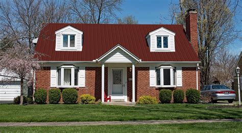 house with rustic red metal roof|red galvanized metal roof.